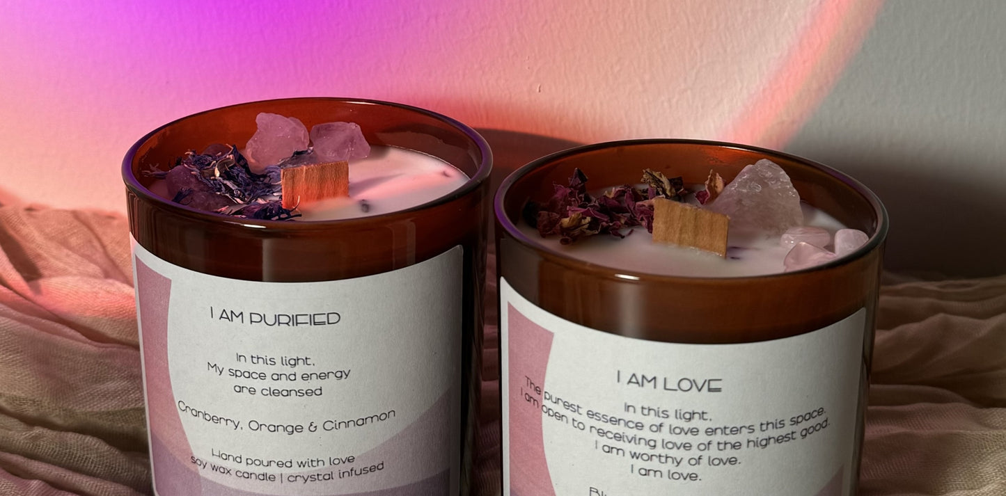 ‘I Am Love’ Crystal Infused Candle