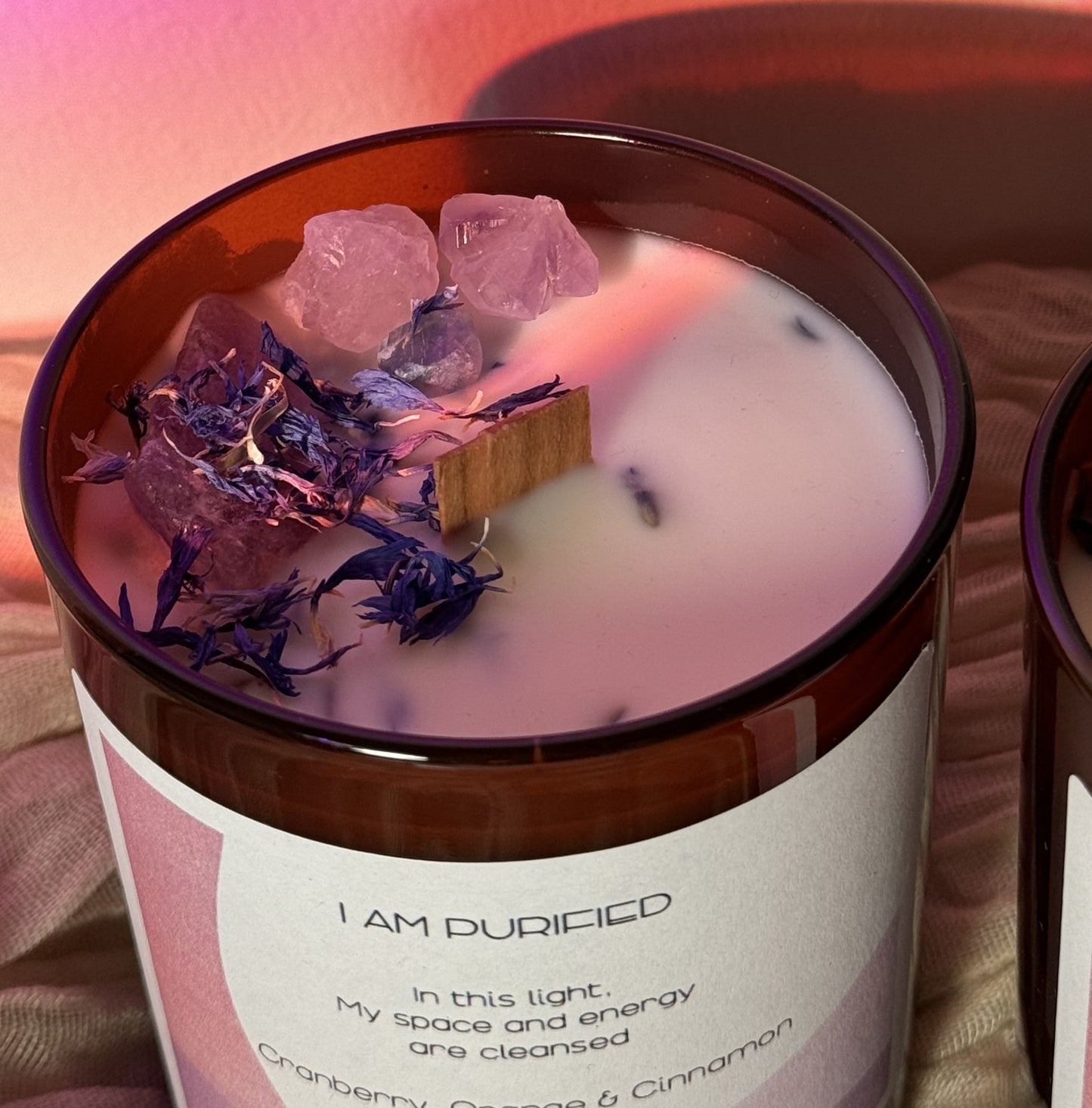 ‘I Am Purified’ Crystal Infused Candle
