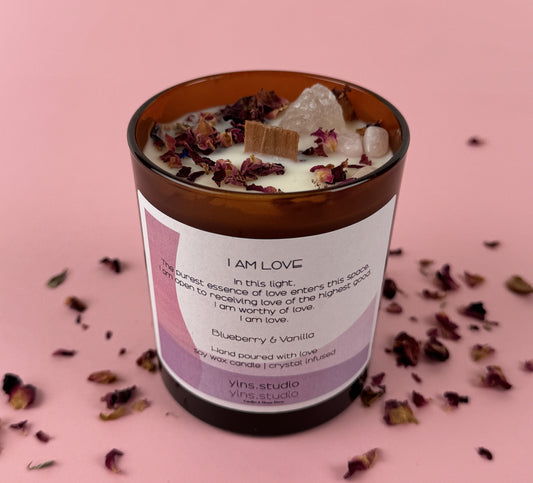 ‘I Am Love’ Crystal Infused Candle